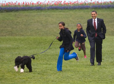 The Obama Family and Bo